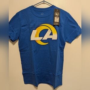 47 Los Angeles LA Logo Tee in Royal Blue and Yellow